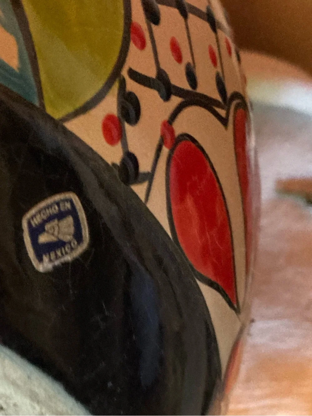 Hand Painted Handled Flower Pot Made in Mexico 12” Tall GORGEOUS